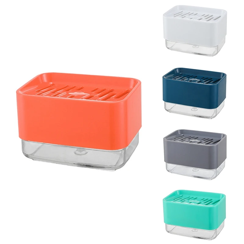 

Kitchen Cleaning Soap Box with Sponge Soap Storage Box Kitchen Soap Dispenser Sponge Scrubber Holder Case