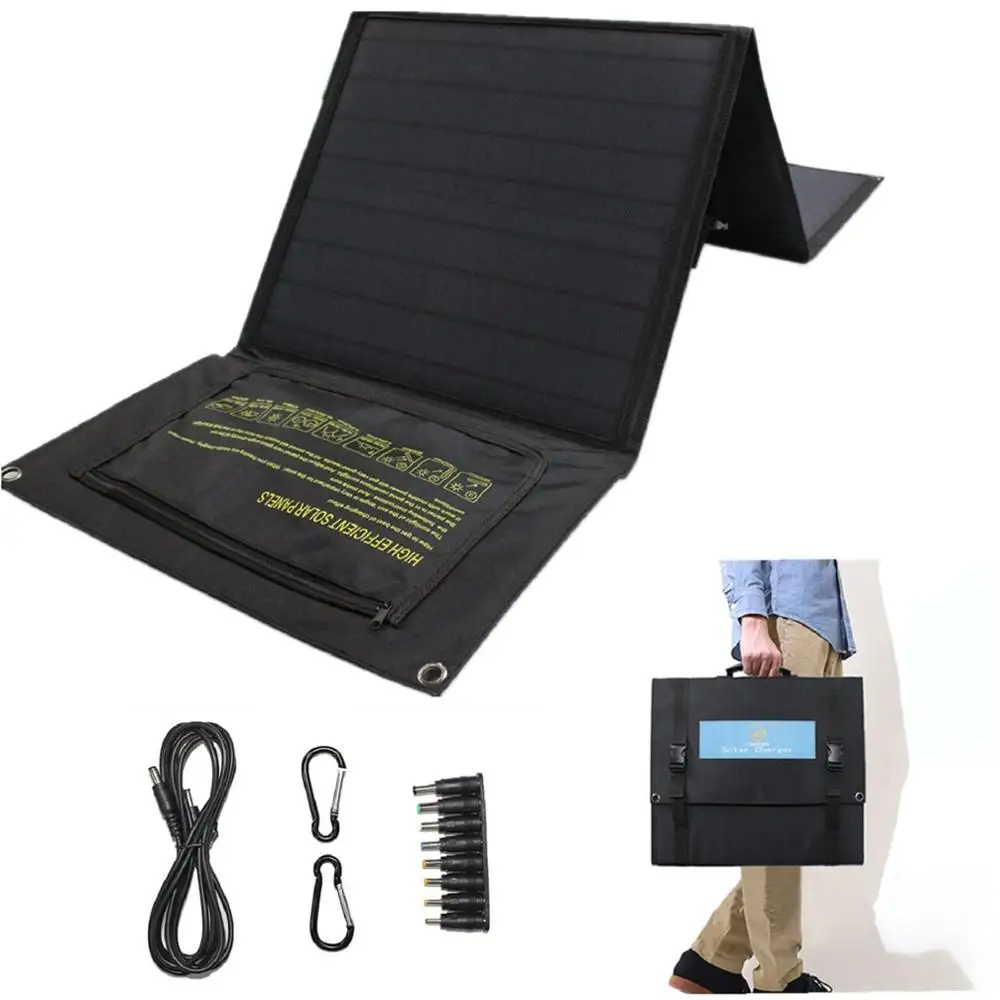 Портативное складное зарядное устройство с солнечной панелью 5 В 18 в 21 Вт 60