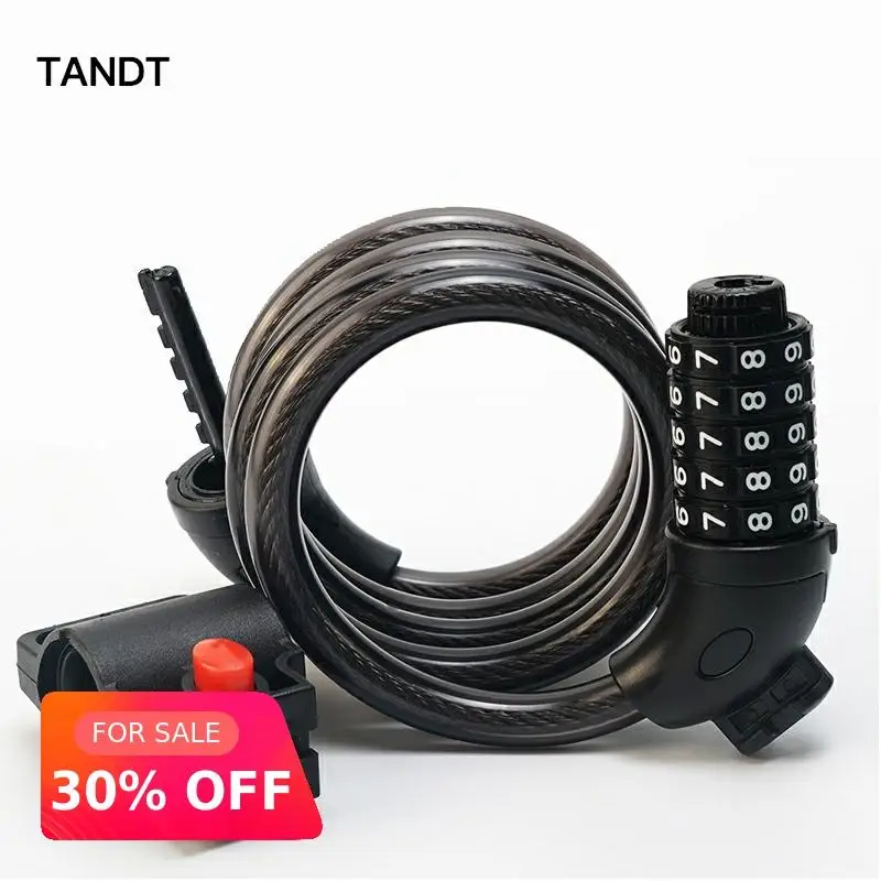 Велосипедный замок с защитой от кражи паролем безопасный 1200 мм x 12 стальной