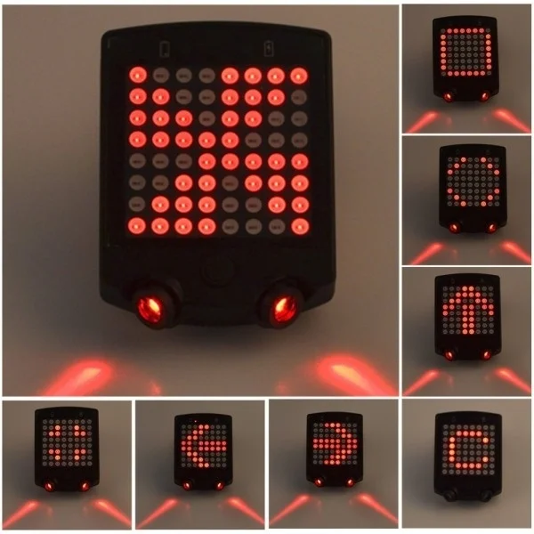 64 светодиодный беспроводной лазерный указатель поворота велосипедный задний