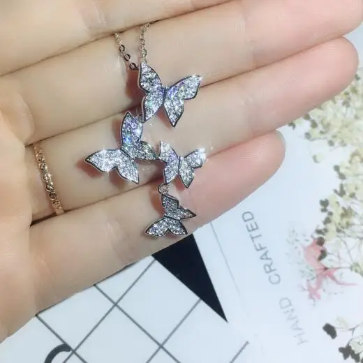 Новинка 3 шт. колье со звездой ожерелье белого цвета с кубическим цирконием