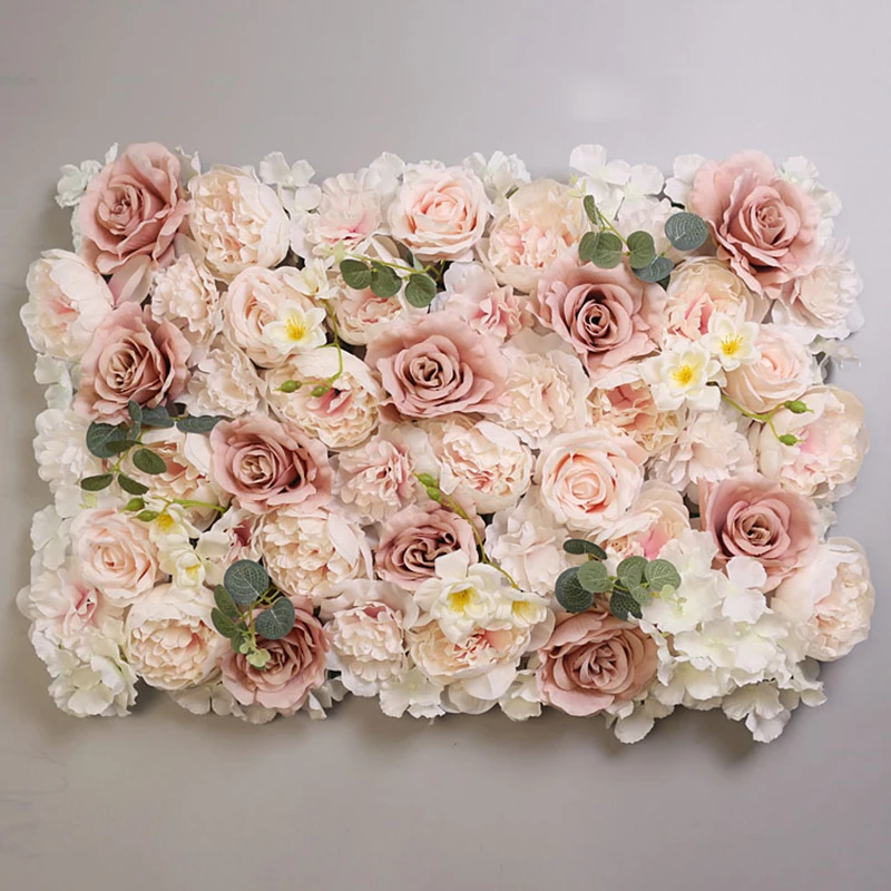 60x40cm Artificial Flowers DIY Wedding Decoration Flower Wall Panels Silk Rose Flower Christmas Decoration Wedding Backdrop