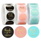 500 шт. Спасибо за заказ, крафт-наклейка с круглыми этикетками, Подарочная коробка для конфет, коробки для кексов и упаковочная бумага