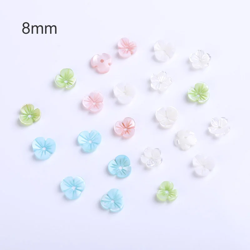 1 шт. лепесток формы ногтей Seashell Цветок белый розовый синий цвета DIY 3D украшение