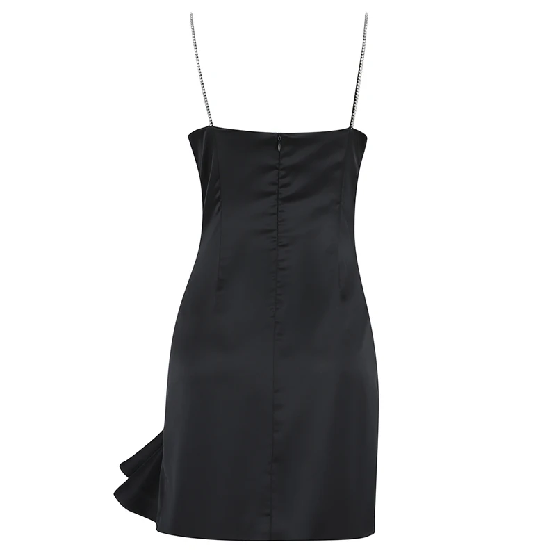 

Free Shipping Wholesale Women's Dress Black Spaghetti Strap Strapless Mini Sexy Celebrity Cocktail Party Dress