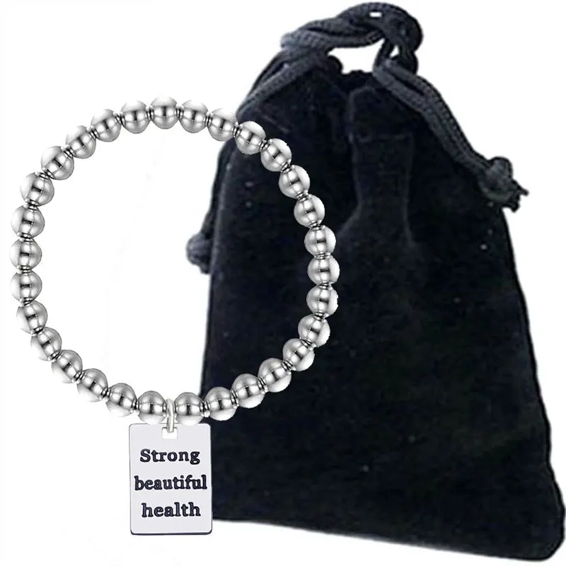 Вдохновляющие браслеты с цитатами из нержавеющей стали бусинами очаровательные