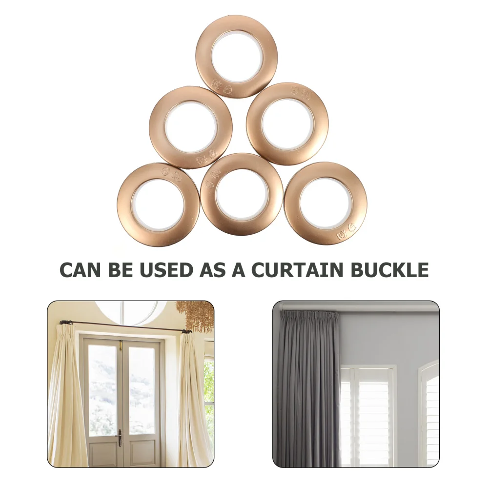 

50PCS Curtain Perforated Ring Curtain Roman Ring Buckle Sturdy Curtain Ring