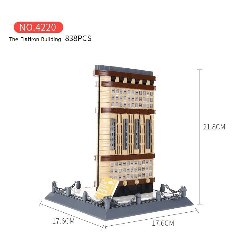 

Wange 4220 Famous Architecture New York Flatiron Building Granule Assembled Building Blocks House Model Toy for Children Gift