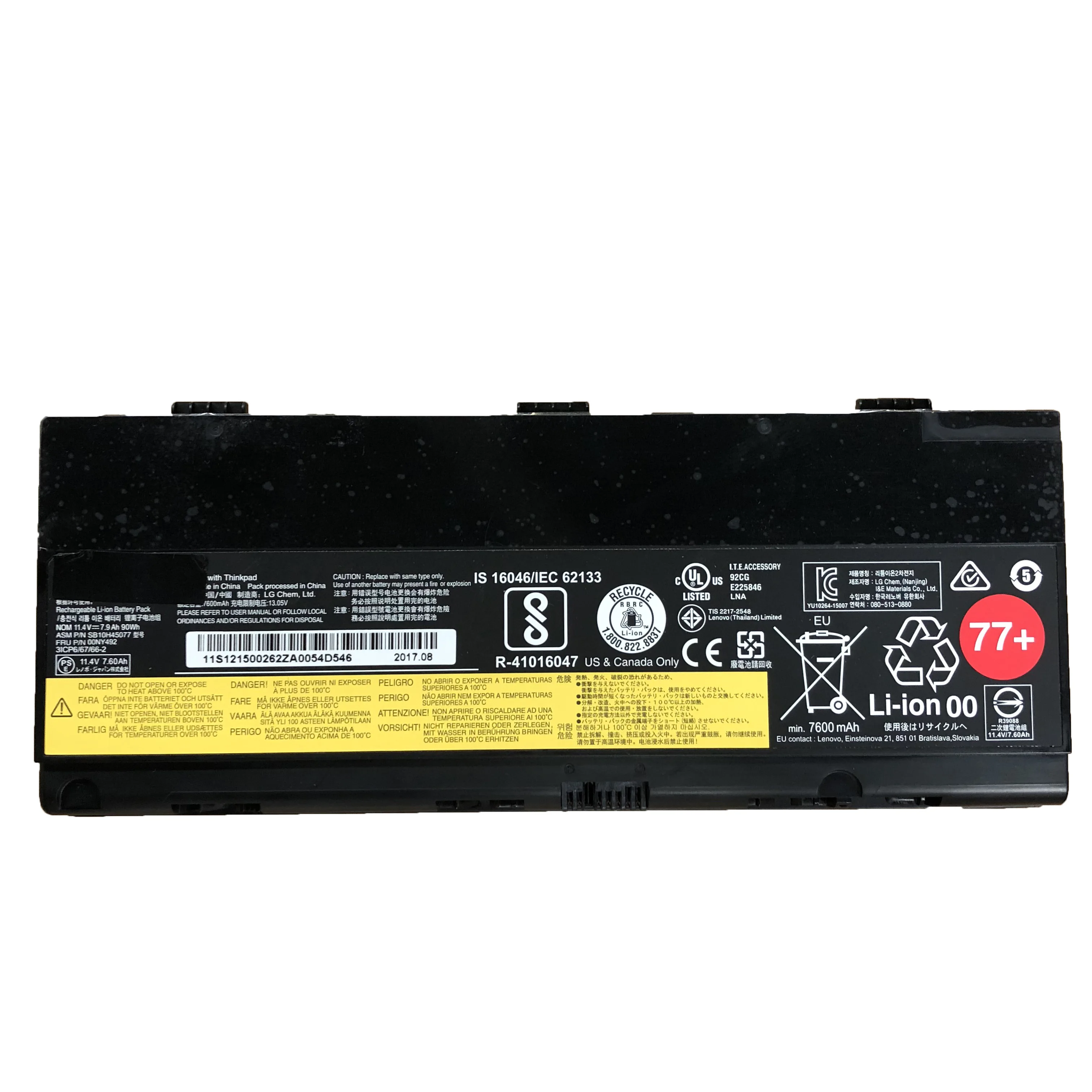 11 4v 90wh 7900mah 00ny492 new original 00ny490 00ny491 493 laptop battery for lenovo thinkpad p50 p51 p52 sb10h45075 sb10h45075 free global shipping