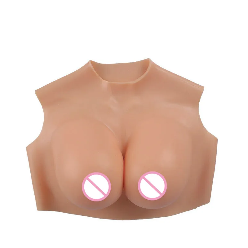 C,D,F Cup Silicone Breast Forms Fake Boobs Crossdresser Breasts Mastectomy Bras for Women Front Closure Bra
