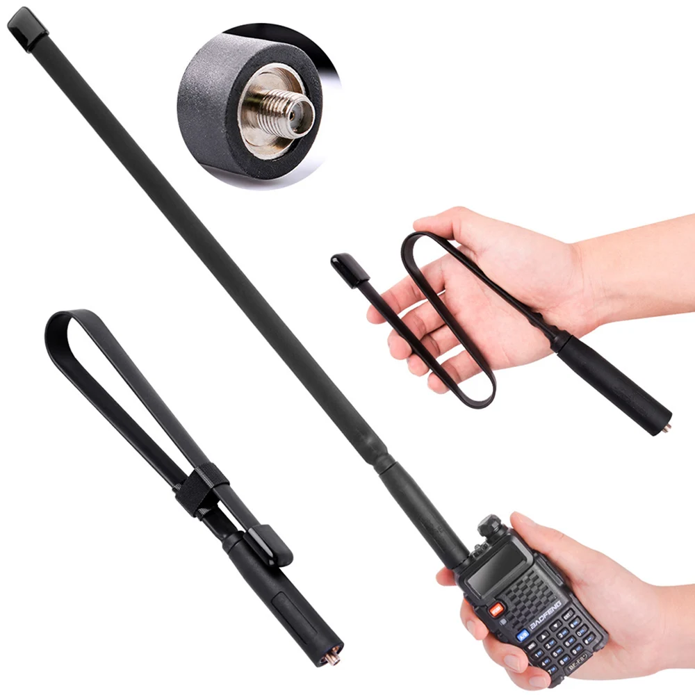 VHF UHF 136-520 МГц Складная 3 5-дюймовая SMA Женская Любительская радиоантенна с