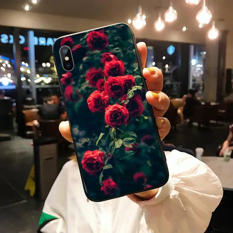 

Red rose floral aesthetics art Phone Case for iPhone 11 12 pro XS MAX 8 7 6 6S Plus X 5S SE 2020 XR