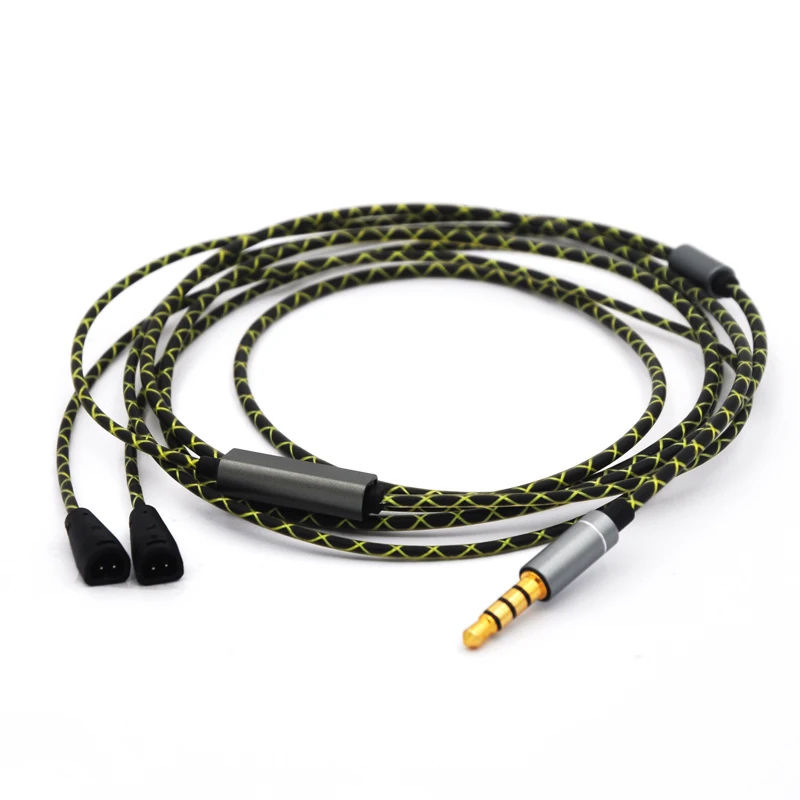 Зеленый аудиокабель OFC с дистанционным микрофоном для наушников sennheiser IE8 IE80 IE8I IE80S