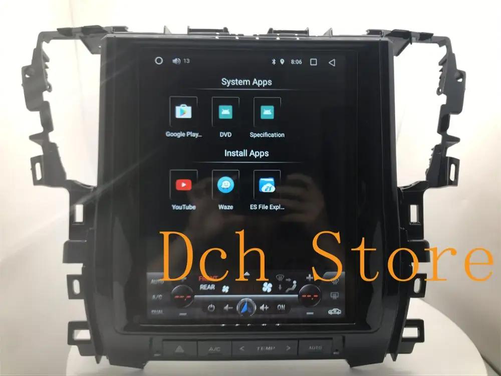Автомобильный DVD плеер с GPS навигацией 12 1 ''вертикальный Тесла стиль Android 9 0 для