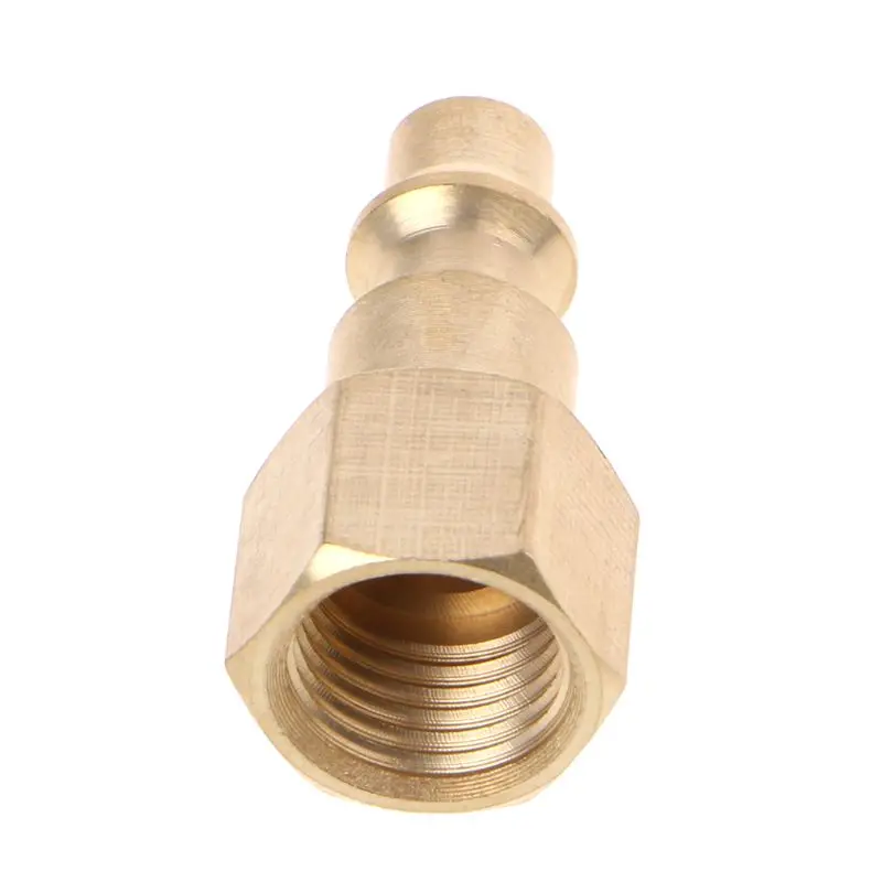 

Solid Brass 1/4" NPT Quick Connector Air Hose Fittings Air Compressor Coupler Plug Q84D