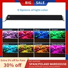 Аквариумный светильник с автоматическим включением и выключением, ламсветильник полного спектра для аквариума с водяными растениями, со встроенным таймером, восход солнца, Светодиодная лампа RGB, 8 цветов