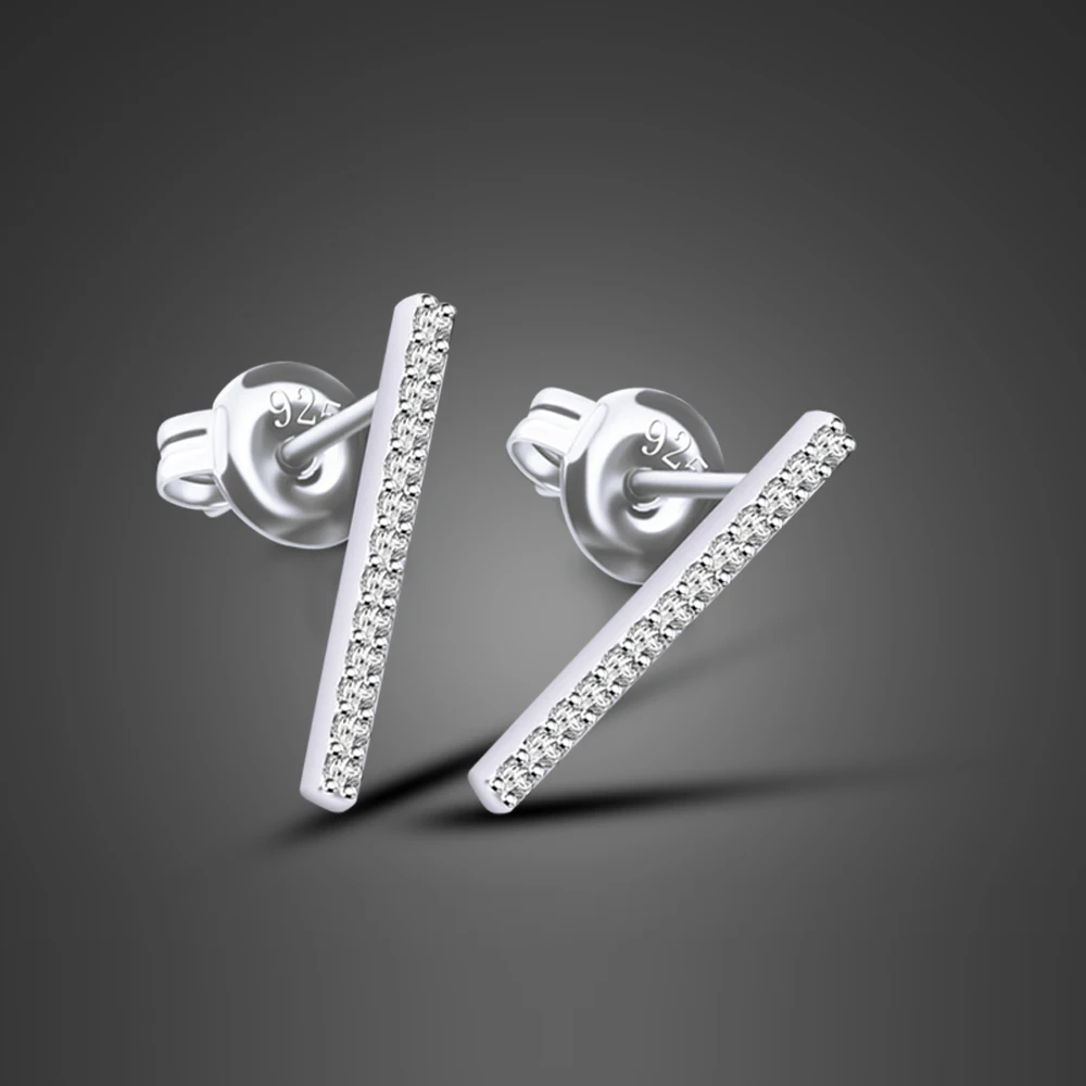 Женские серьги гвоздики из серебра 100% пробы с геометрическим