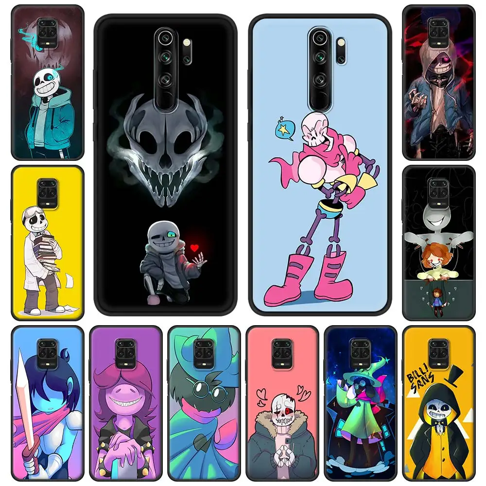 

Undertale Game Phone Case for Xiaomi Redmi Note 9S 8 Pro 8T 9 7 9C 9A 6A 8A 7A 10 K40 Pro Soft Silicon Black Cover