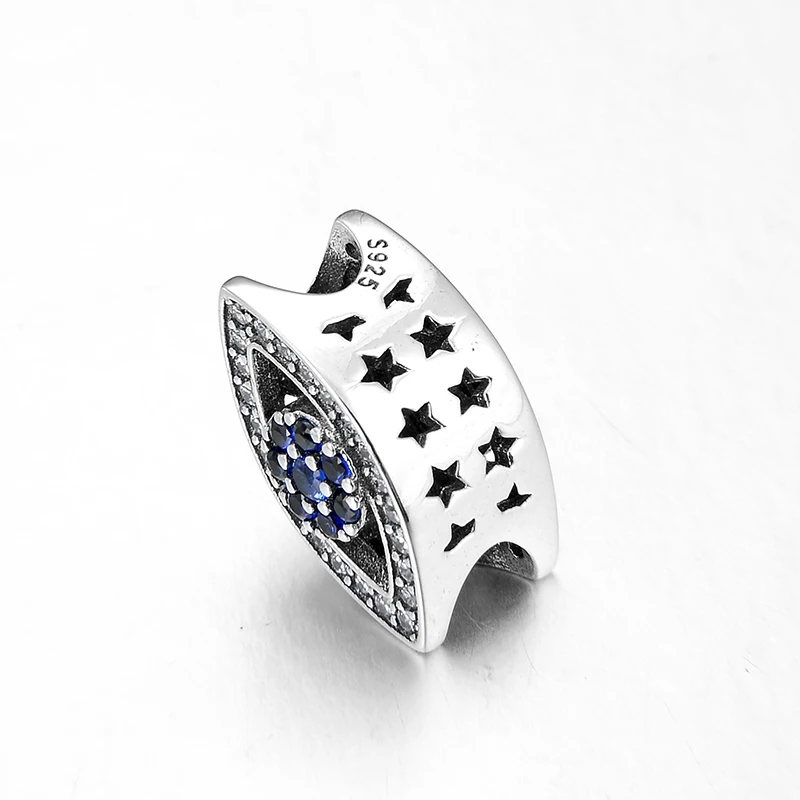 Модные синие бриллиантовые бусины злого цвета для женщин подарок из