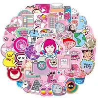 103050100pcs vsco pink sticker aesthetic decorative guitar scrapbooking laptop waterproof cute kawaii decal sticker for girls