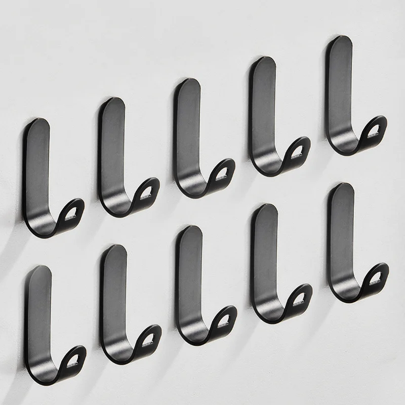 

10 шт. настенный крючок для полотенец для ванной комнаты Крючок для пальто нержавеющий крючок вешалка для кухни фурнитура крючок для ключей ...