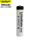 Перезаряжаемая батарея LiitoKala AAA NiMH 1,2 в, 900 мАч, подходит для игрушек, мышей, электронных весов и т. д., 1-24 шт.