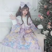 2020 new spring origional lolita girls cute doll collar long sleeved dress gothic lolita dress women kawaii clothing loli