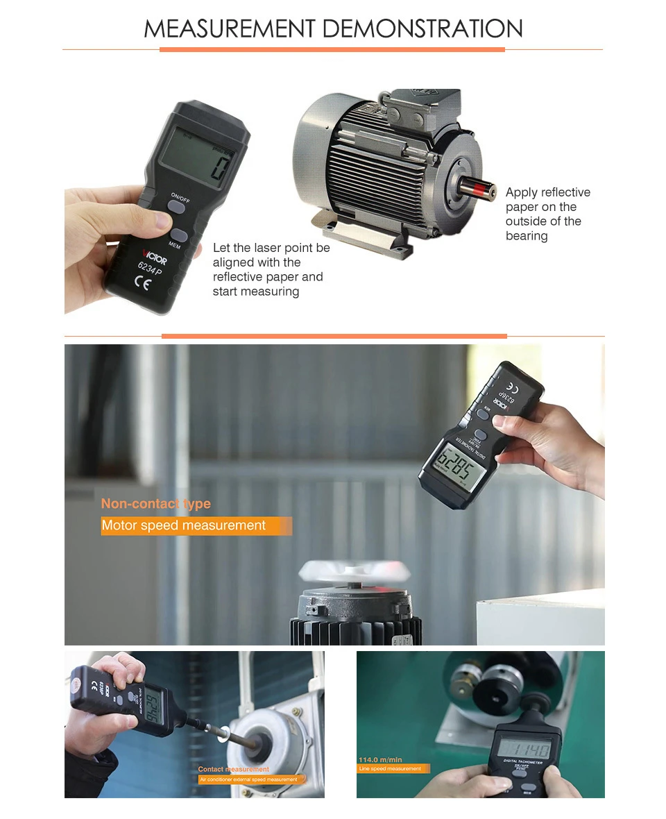 Цифровой лазерный тахометр RuoShui 2 в 1, цифровой тахометр, тестер оборотов в минуту, ручной двигатель, электрическая машина, измеритель скорости вращения