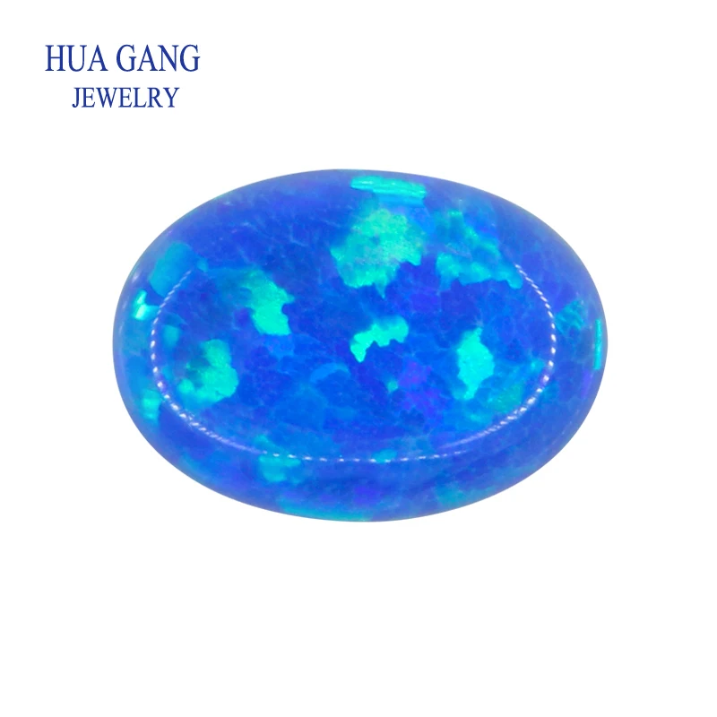 

Blue OP05 Opal Loose Stones Oval Shape Base Cabochon Created Opal Beads Semi-Precious Stones For Jewelry Making 3x5mm-10x14mmmm