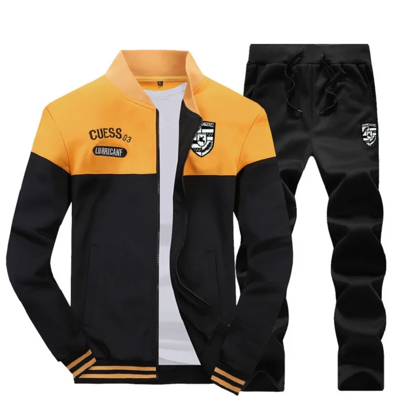 

Men Casual Set Hooded Hot Spring Autumn New Men's Sportswear Hoodies+Pants 2PCS Sets Solid Hip Hop Street Loose Tracksuits