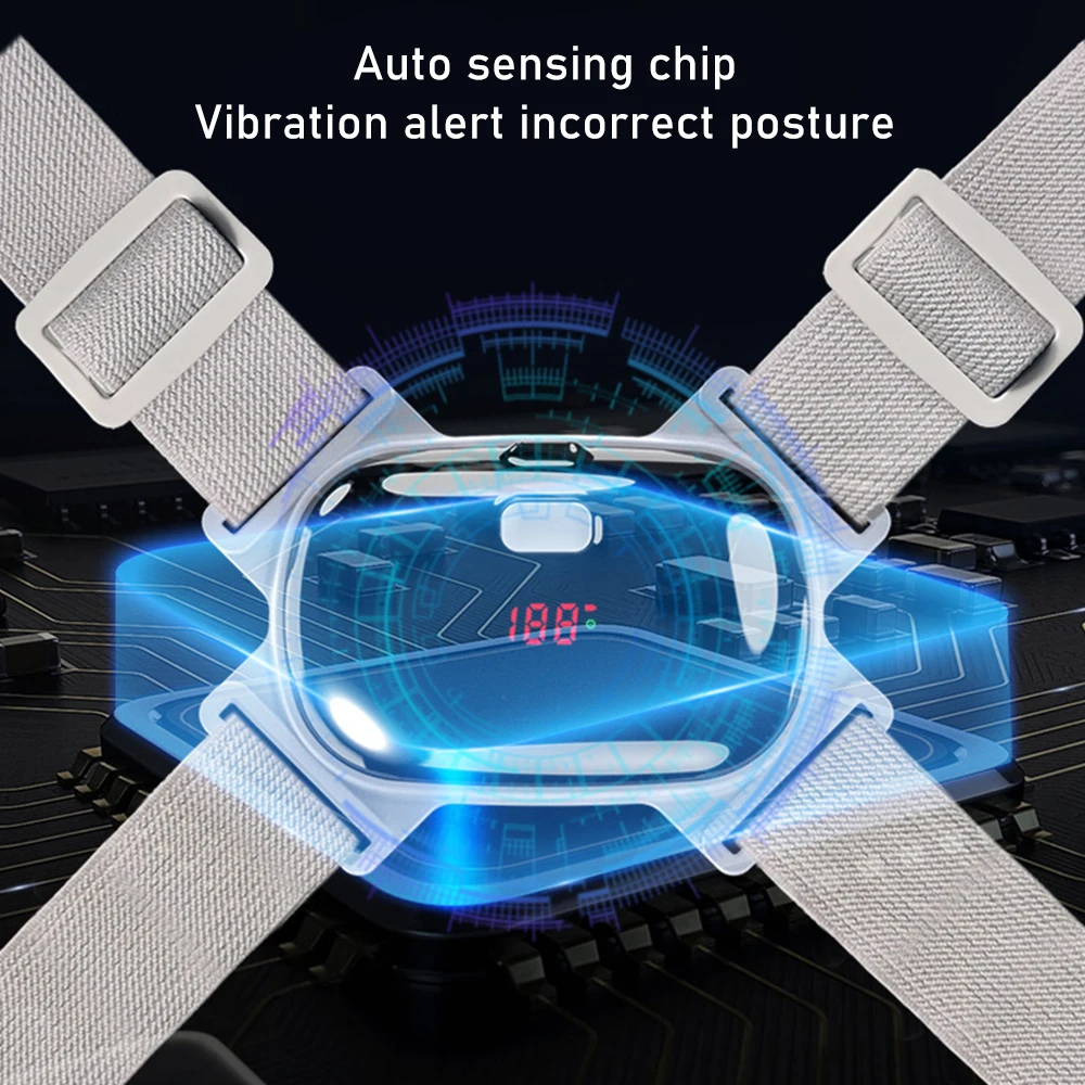 Умный Корректор осанки на спине пояс для тренировки плеч Интеллектуальный ЖК