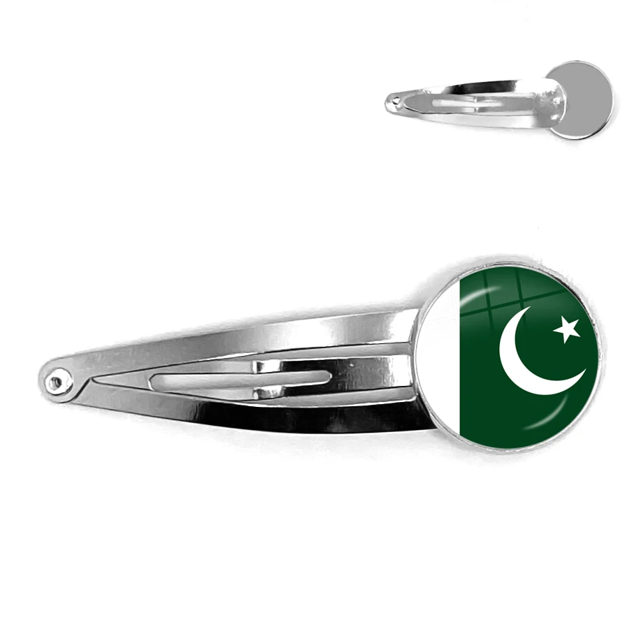 Пакистан, Бруней, Шри-Ланка, Мьянма, Индонезия, Монголия Национальные флаги заколки для волос с стекляным кабошоном булавка для волос ювелирные изделия для женщин и девочек.