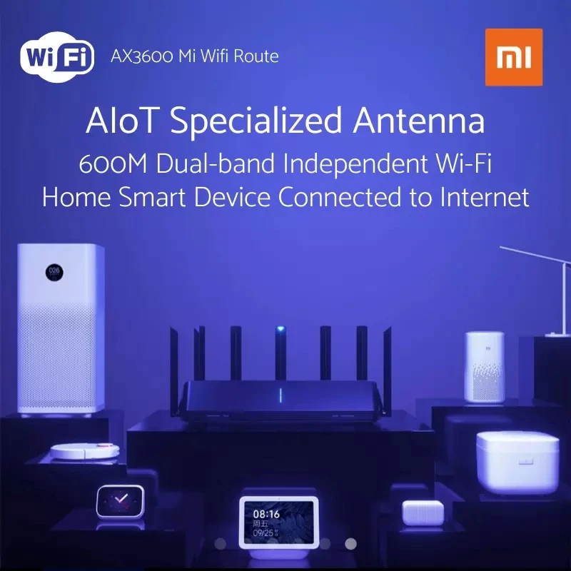 Маршрутизатор Xiaomi Mi AX3600 глобальная версия AIoT Wifi 6 5G WPA3 Wifi6 600 Мб двухдиапазонный