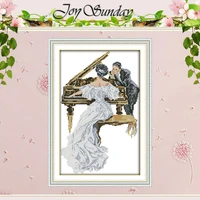 the woman play the piano counted cross stitch diy 11ct 14ct cross stitch set chinese cross stitch kits embroidery needlework