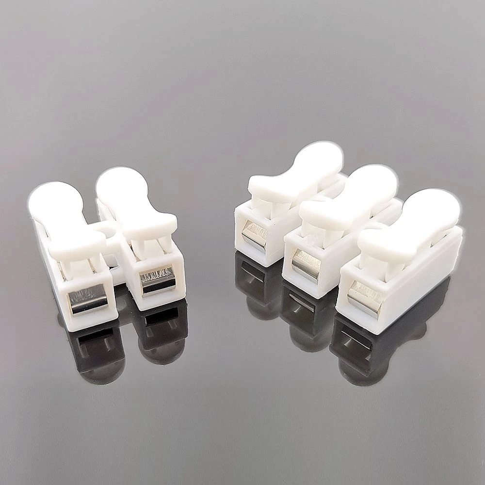 

Mini Fast Wire Cable Connectors Universal Compact Conductor Spring Splicing Wiring Connector Push-in Terminal Block CH-2 CH-3