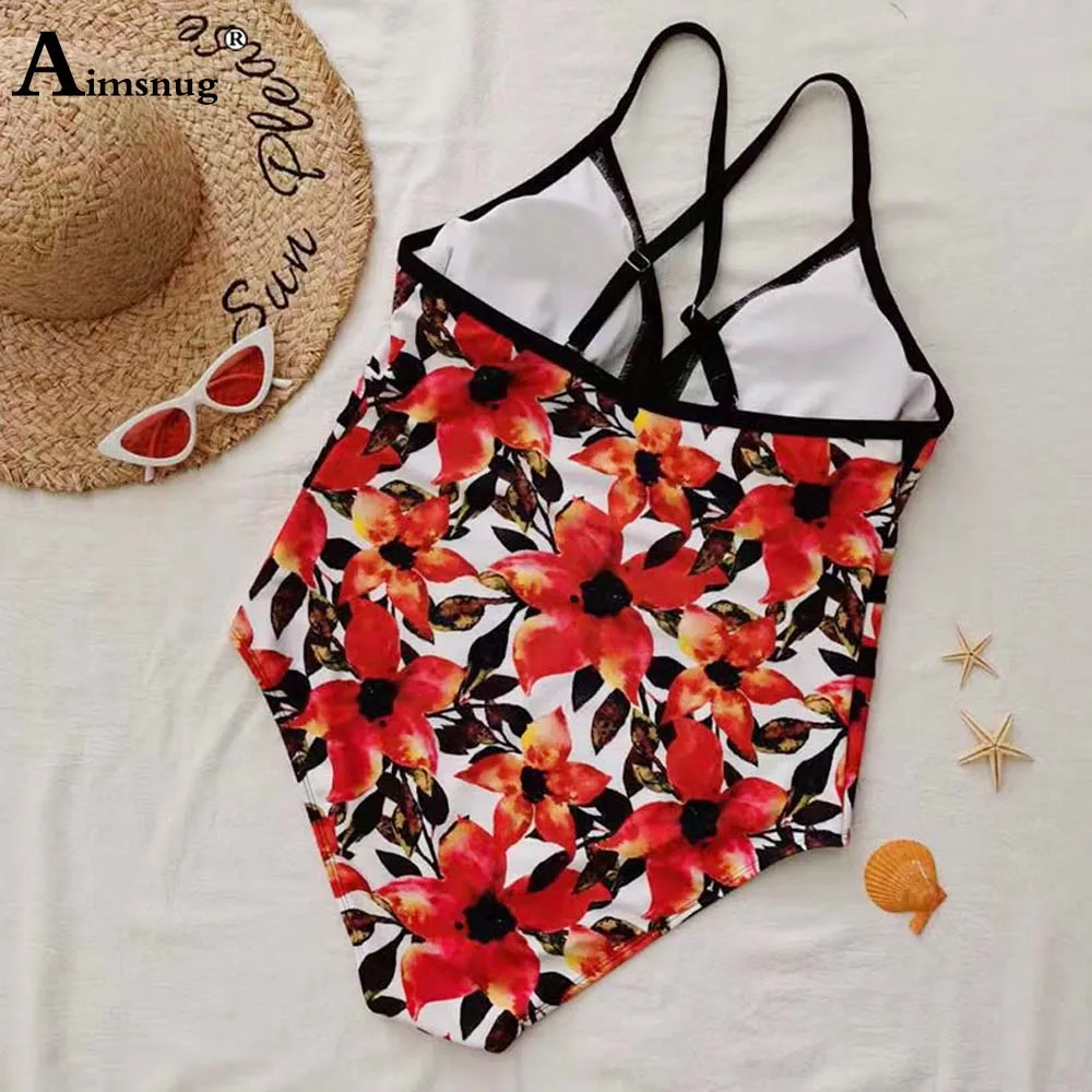 

Large Size 4xl Women Model Flower Print One Piece Swimsuit Sexy Femme Push Up Onesie Swimwear 2021 Patchwork Guaze Bathing Suits