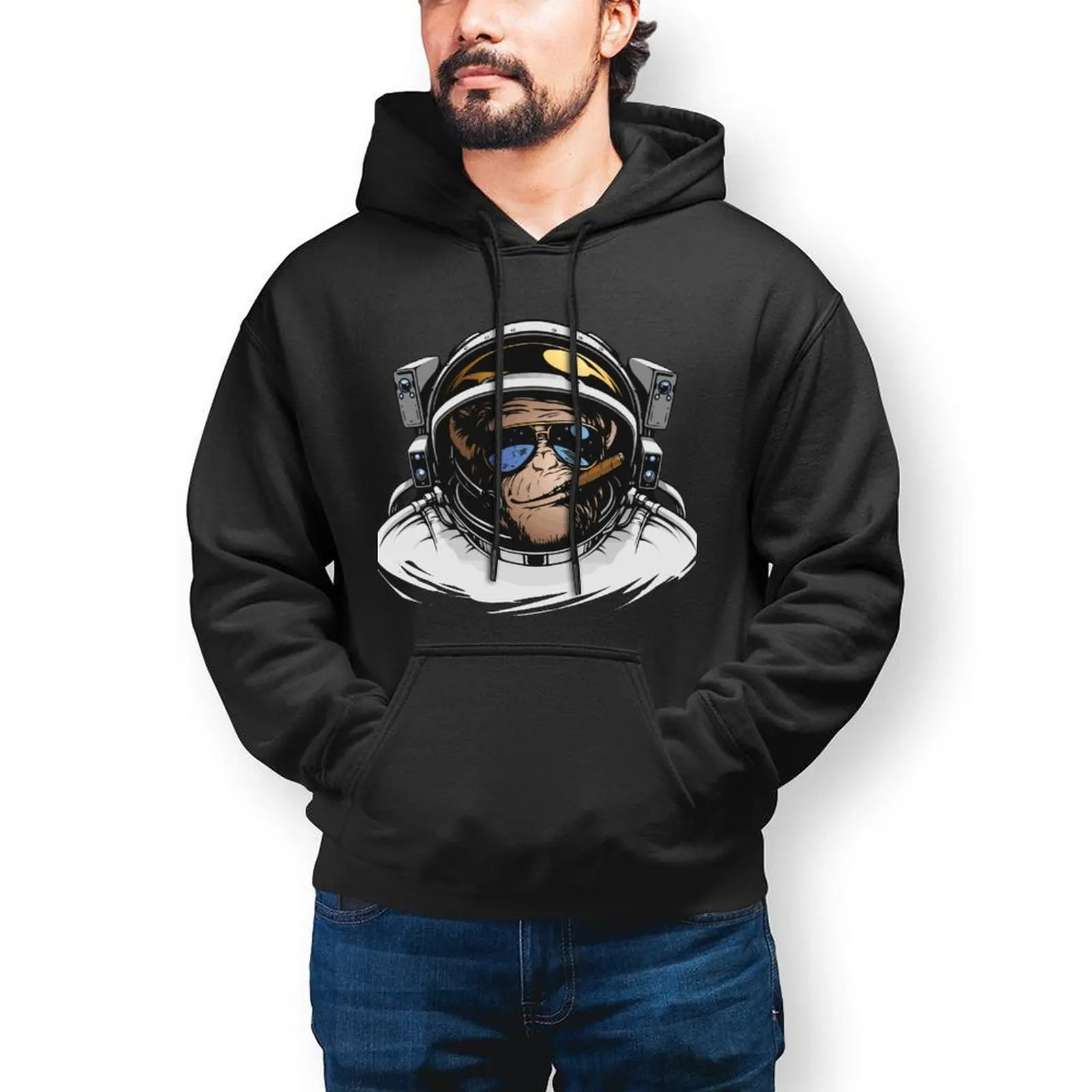 

Худи с обезьянами, хлопковая уличная одежда, пуловер с капюшоном, осенняя длинная стильная толстовка с капюшоном для мужчин XXX