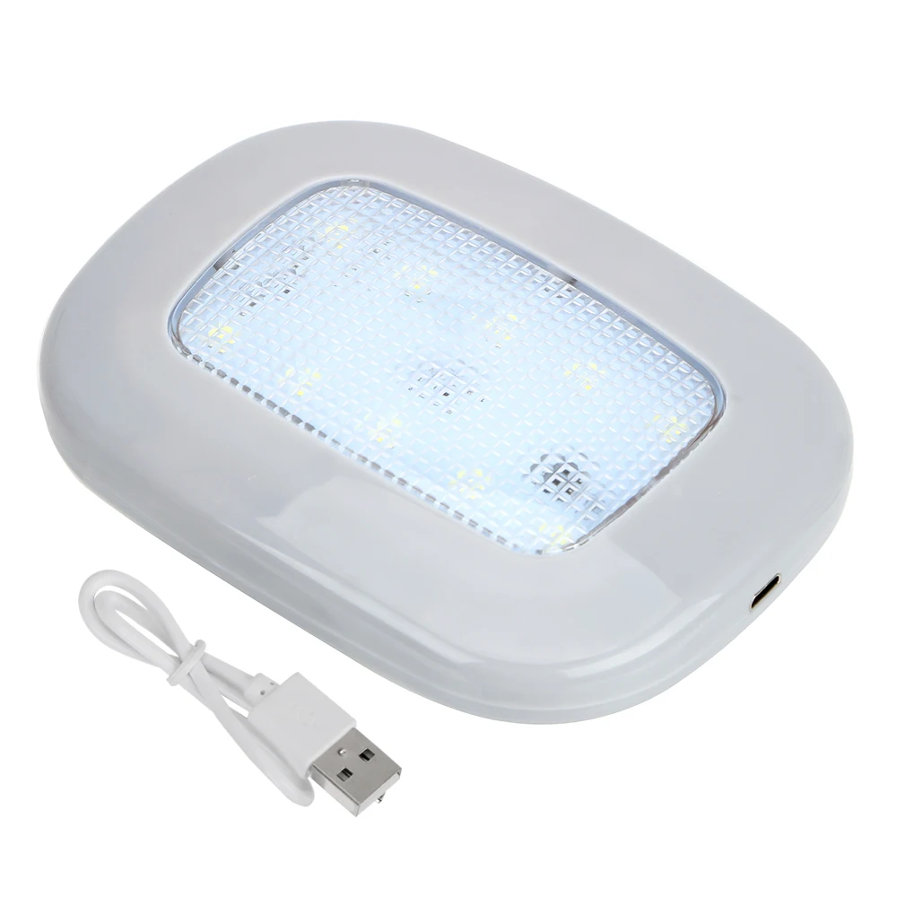 

Magnet Dome Light Auto Interior Light Vehicle Roof Ceiling Lamp Car Reading Light USB Charging 10 LED White Universal