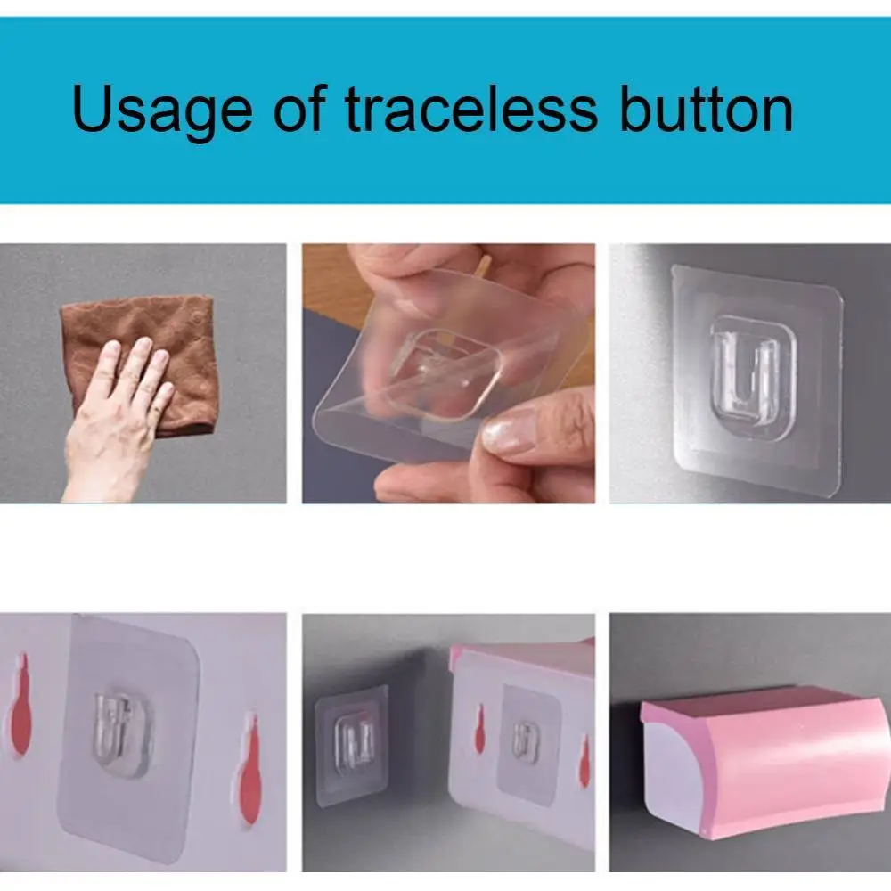 

Double-Sided Adhesive Wall Hooks Wall Hooks Hanger Holder For Kitchen Suction Cup Transparent Storage Bathroo Wall Sucker S I4E9