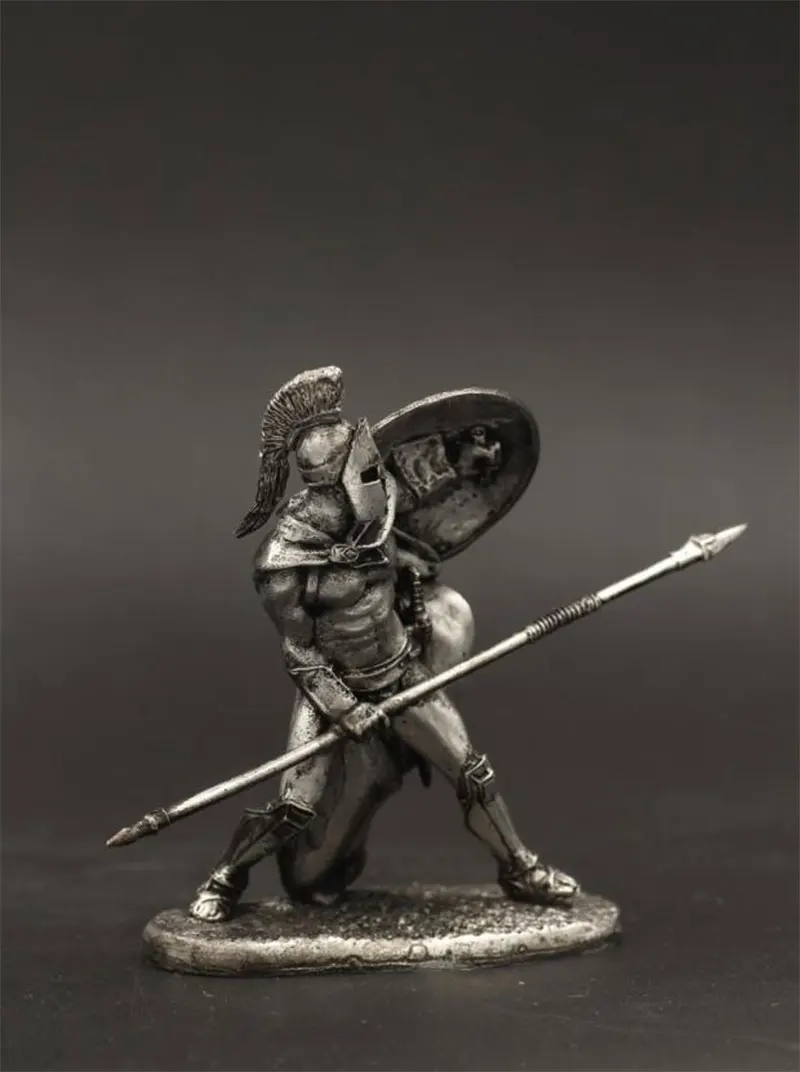 Масштаб 1:30 60 мм Оловянная Металлическая Статуя старинной греческой спартанской