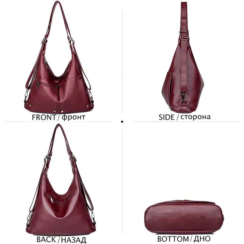 Fashion Hobos Tote Bag Soft Leather Ladies Multi Pocket Handbag luxury handbags women bags designer shoulder for sac | Багаж и сумки