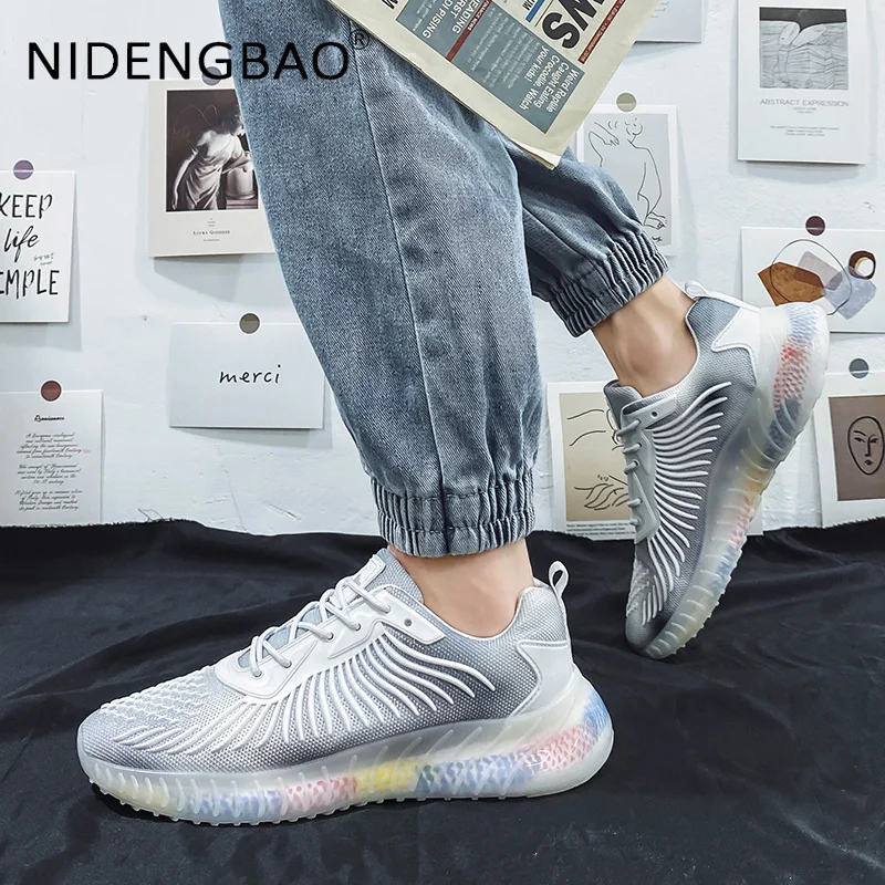 Men's Sneakers Spring Autumn Running Sports Shoes Fashion Colorful Breathable Anti Skid Casual Shoes Zapatillas Hombre