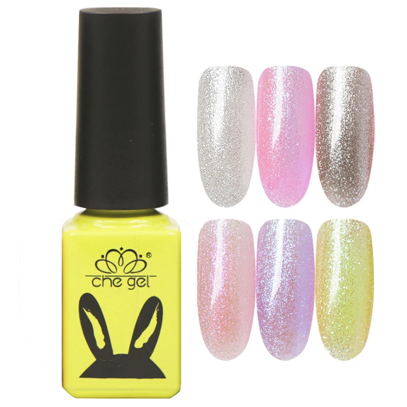 6 мл бриллиантовый блеск с ультрафиолетовым свечением Гель лак Полупостоянный