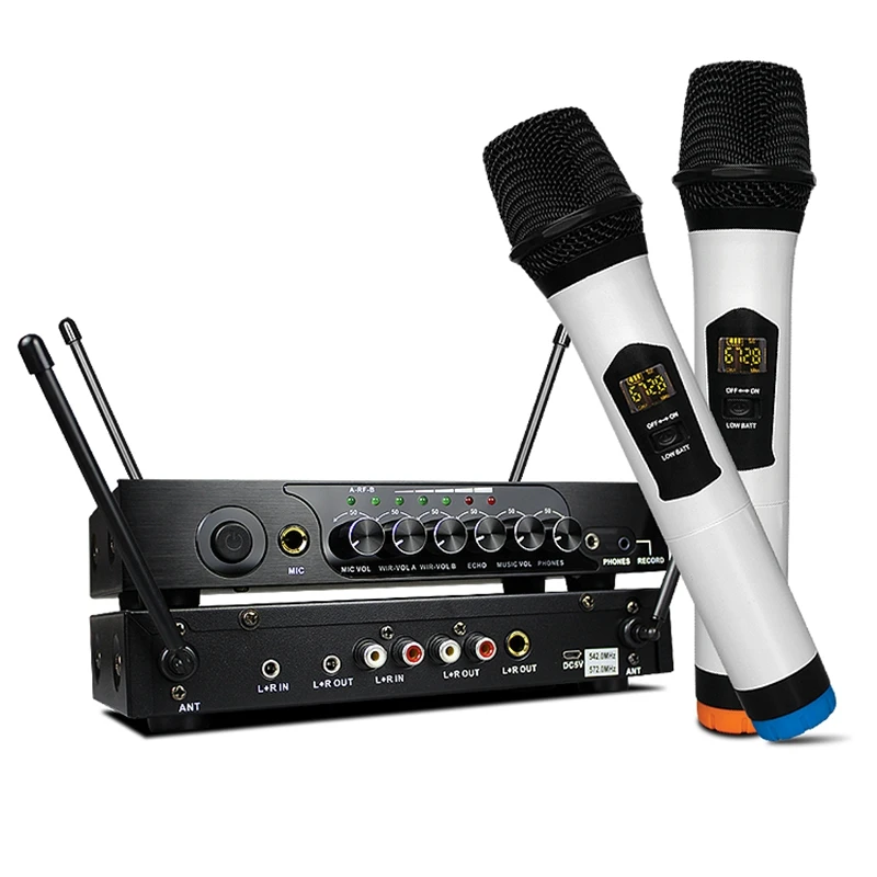 Портативный UHF Bluetooth беспроводной микрофон M6 с регулируемым басом реверберации