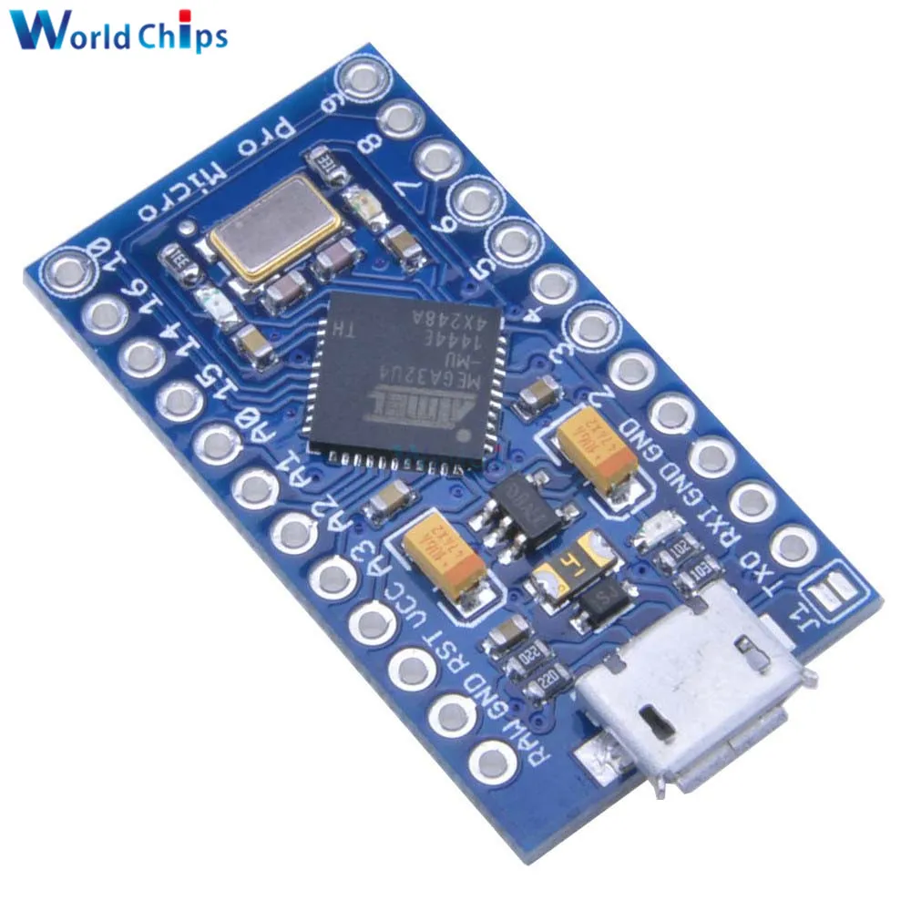 5 шт. Pro Micro USB ATmega32U4 3 V 8 МГц Доска модуль для Arduino ATMega 32U4 контроллер Pro-Micro заменить