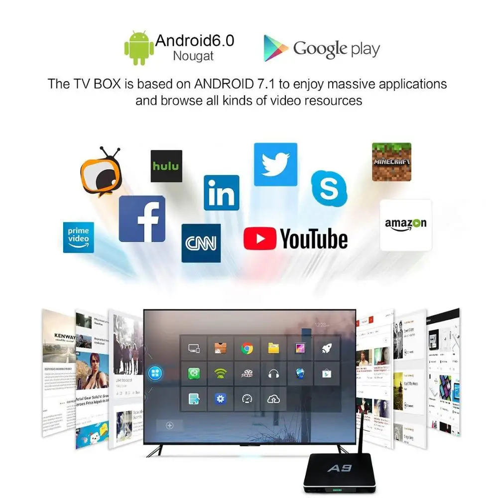 Россия Горячая продажа Android Smart TV BOX Amlogic S905X четырехъядерный новый чип 4K Google