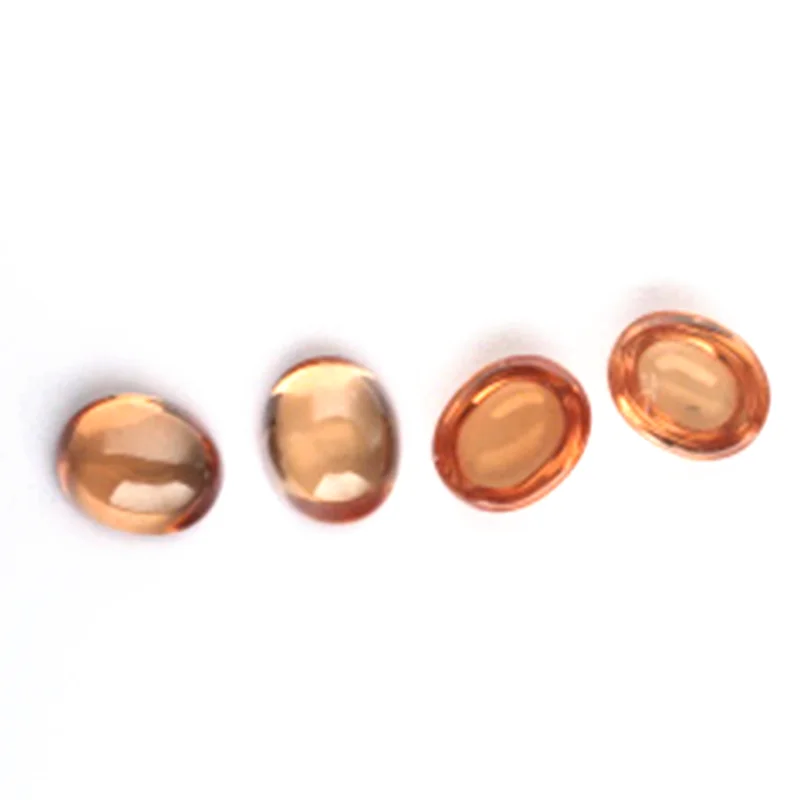 

Size 4x6~9x11mm Oval Shape Champagne Cabochon Synthetic Cubic Zirconia