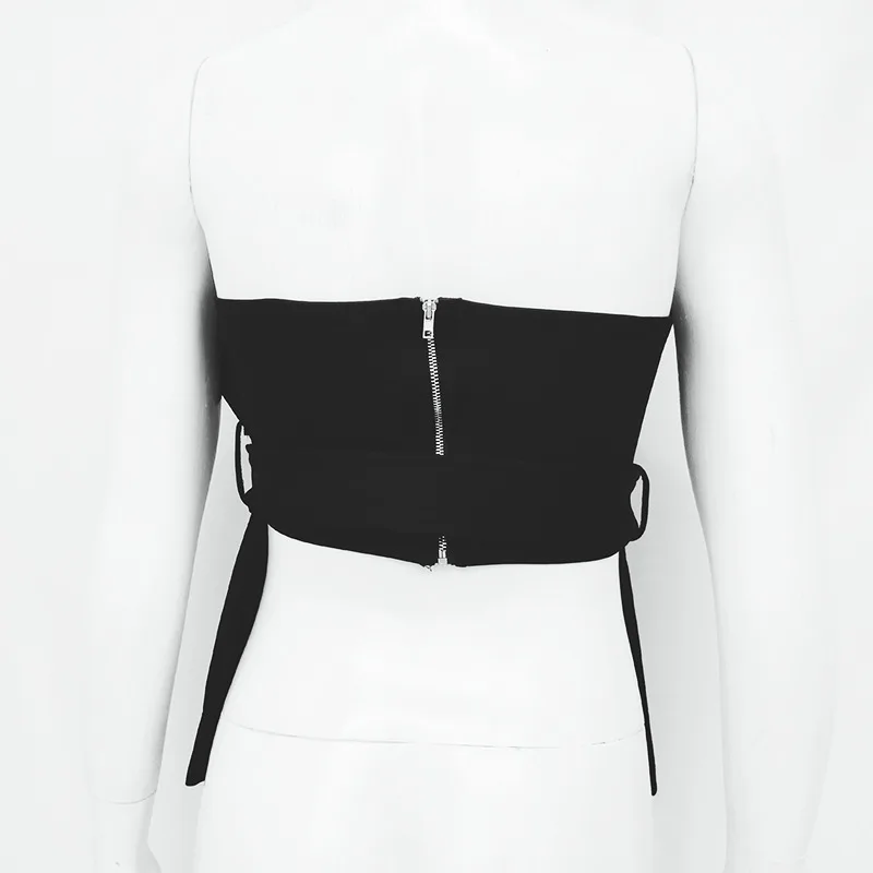 

Women Crop Top Off shoulder Strapless Ruffled Sexy fashion Women Top Shirt Elegant Sleeveless 2020 New Women Top Backless