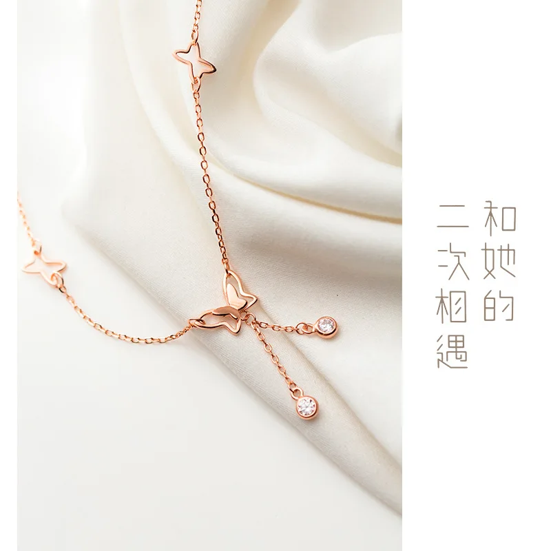 Trustdavis настоящее 925 пробы серебро сладкое животное Бабочка кисточка