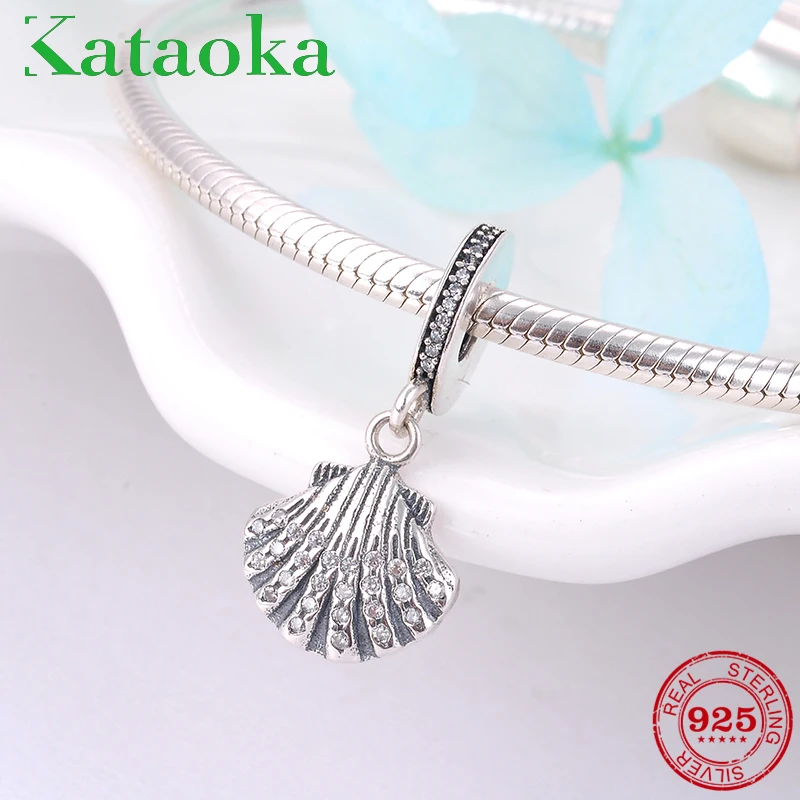 Бусины шармы летние из серебра 2018 пробы подвески натуральной ракушки для